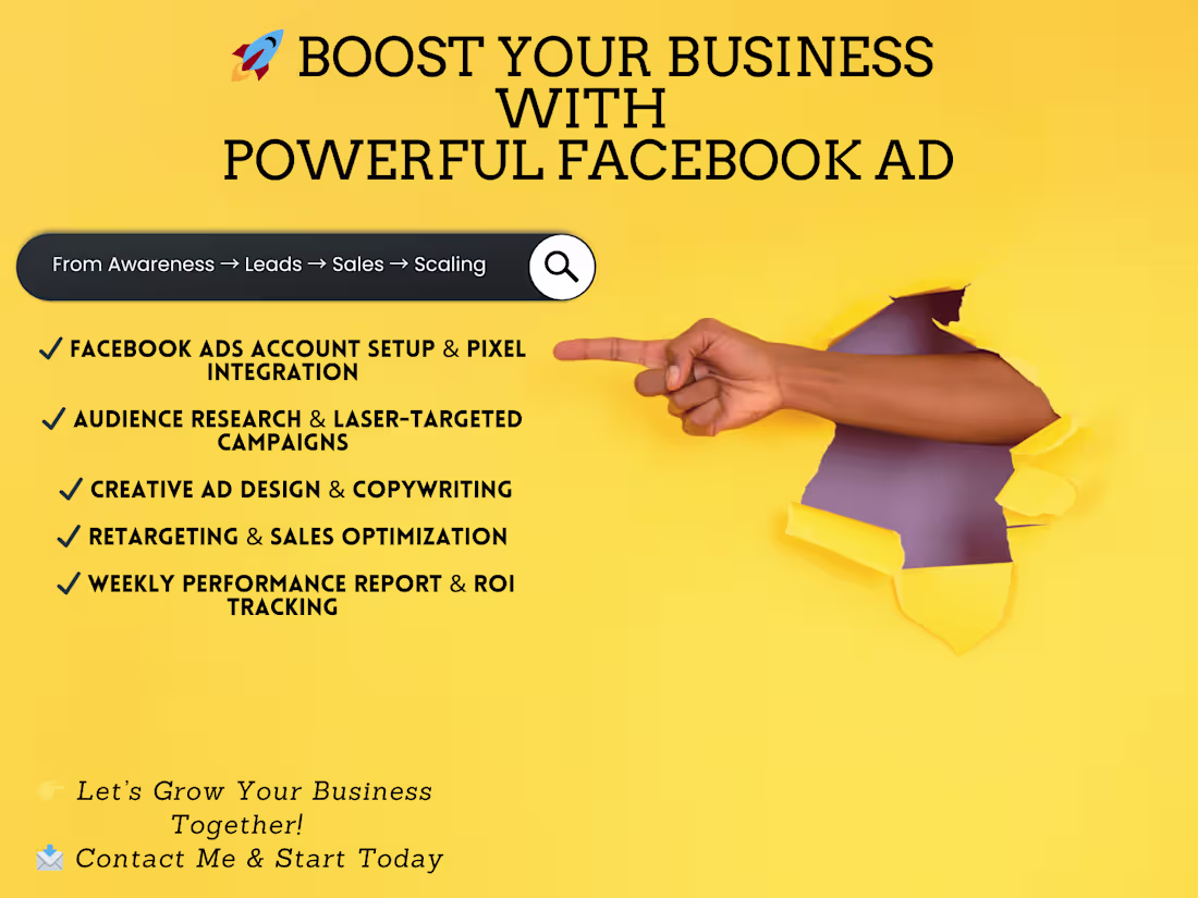 Cover image for Targeted Facebook Ads Specialist | Boost Traffic & Revenue Fast