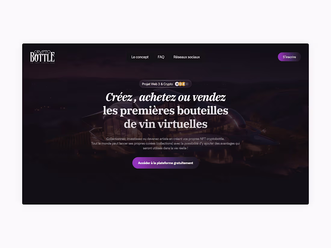 Cover image for Cryptobottle : Landing Page Design & Framer Development