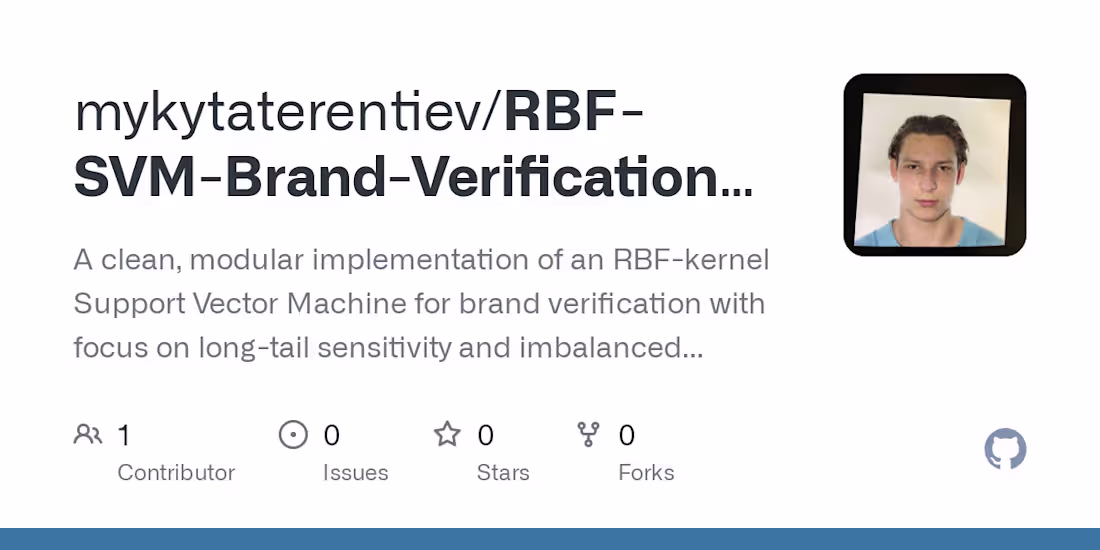 Cover image for RBF-SVM Brand Verification Model