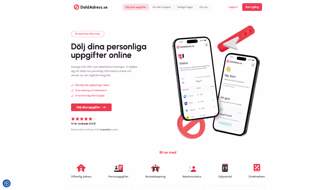 Cover image for Website Development for DoldAdress.se
