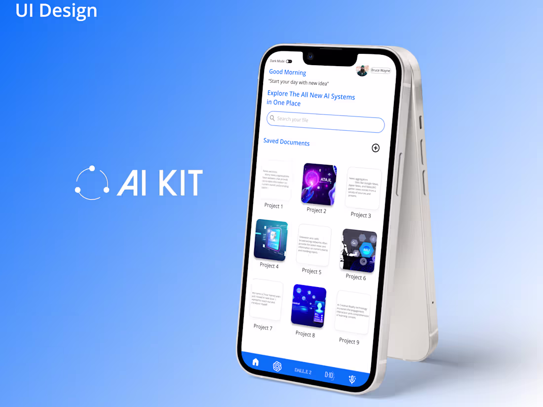 Cover image for Artificial Intelligence KIT / UI Design | Behance