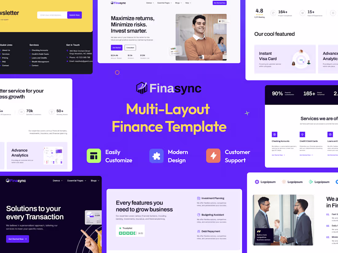 Cover image for Finasync — Agency Business Website