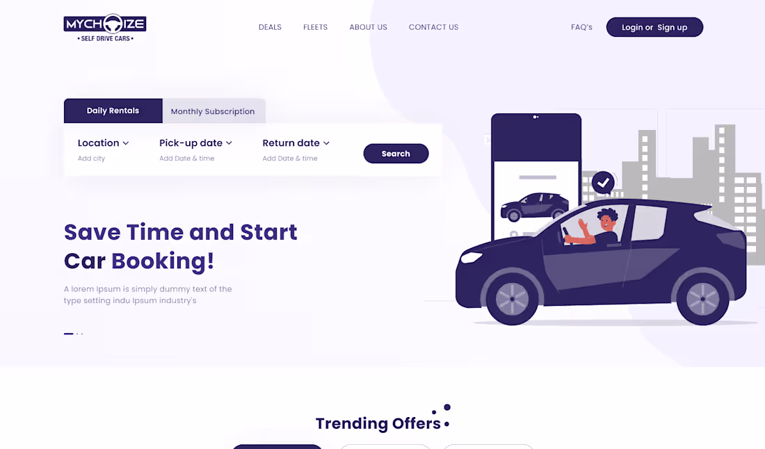 Cover image for MYCHOIZE - INDIA’S ONE OF THE LARGEST CAR RENTAL COMPANY