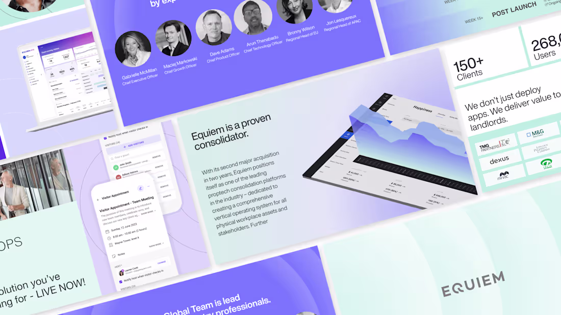 Cover image for Presentation design for Equiem SaaS