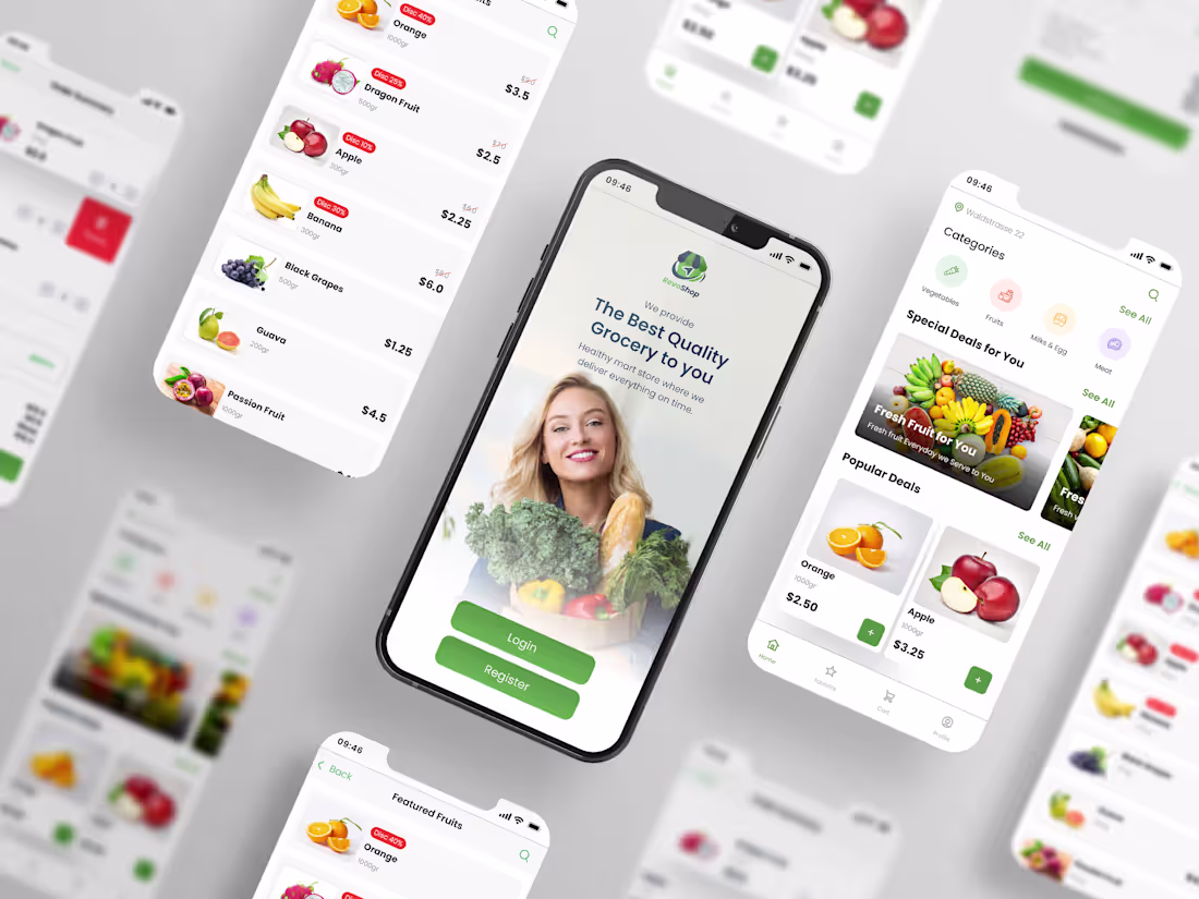Cover image for Grocery App UI Design