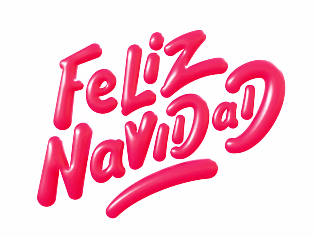 Cover image for Feliz Navidad – 3D Holiday Lettering. Part of an ongoing ser...