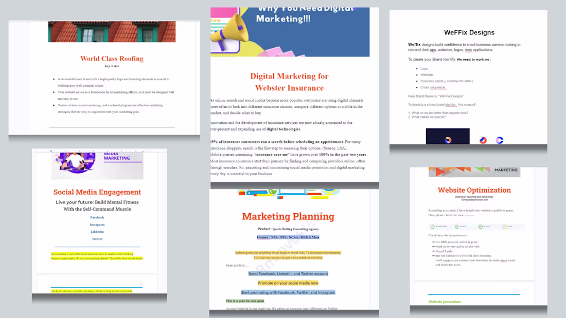 Cover image for Marketing Report