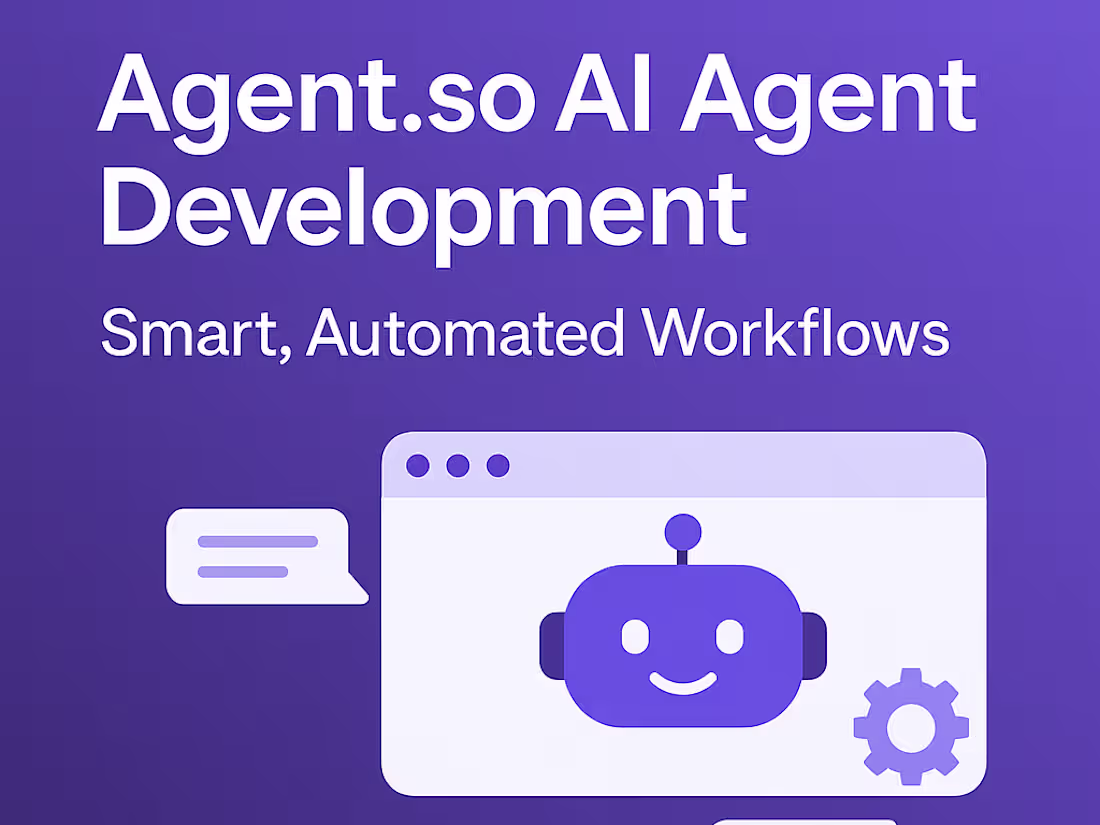Cover image for Agent.so AI Agent Development | Smart, Automated Workflows