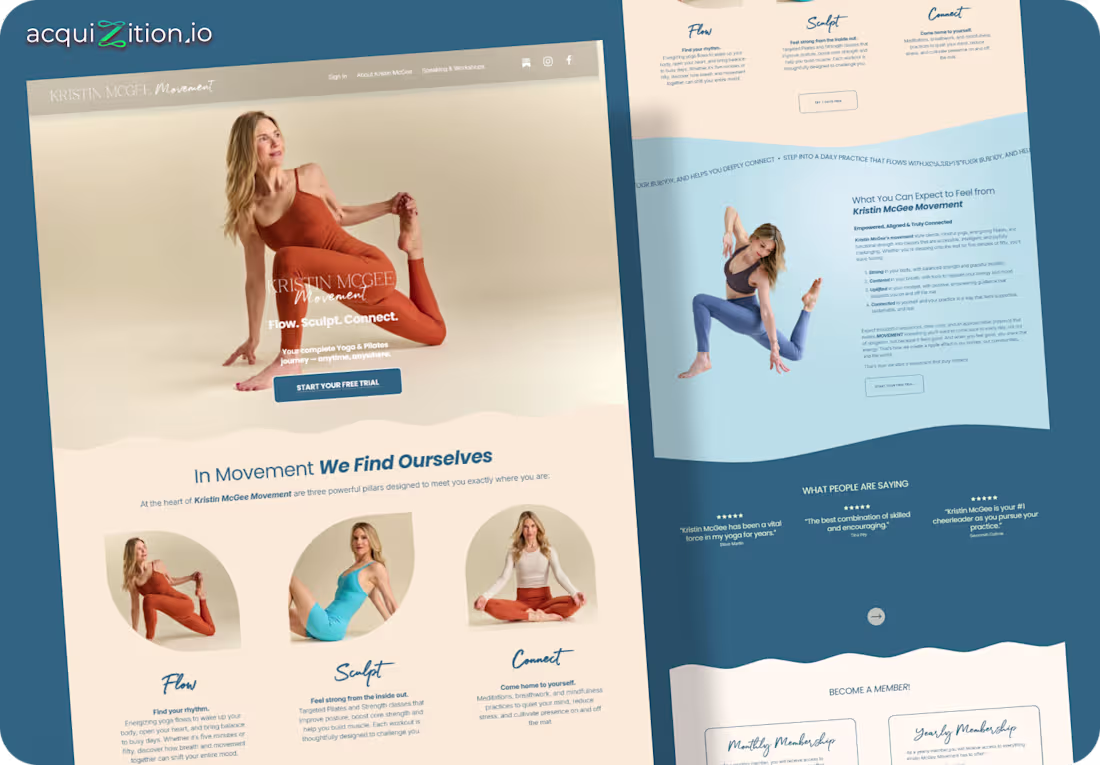 Cover image for Kristin McGee Movement – Kajabi Website The Brief Kristin ne...