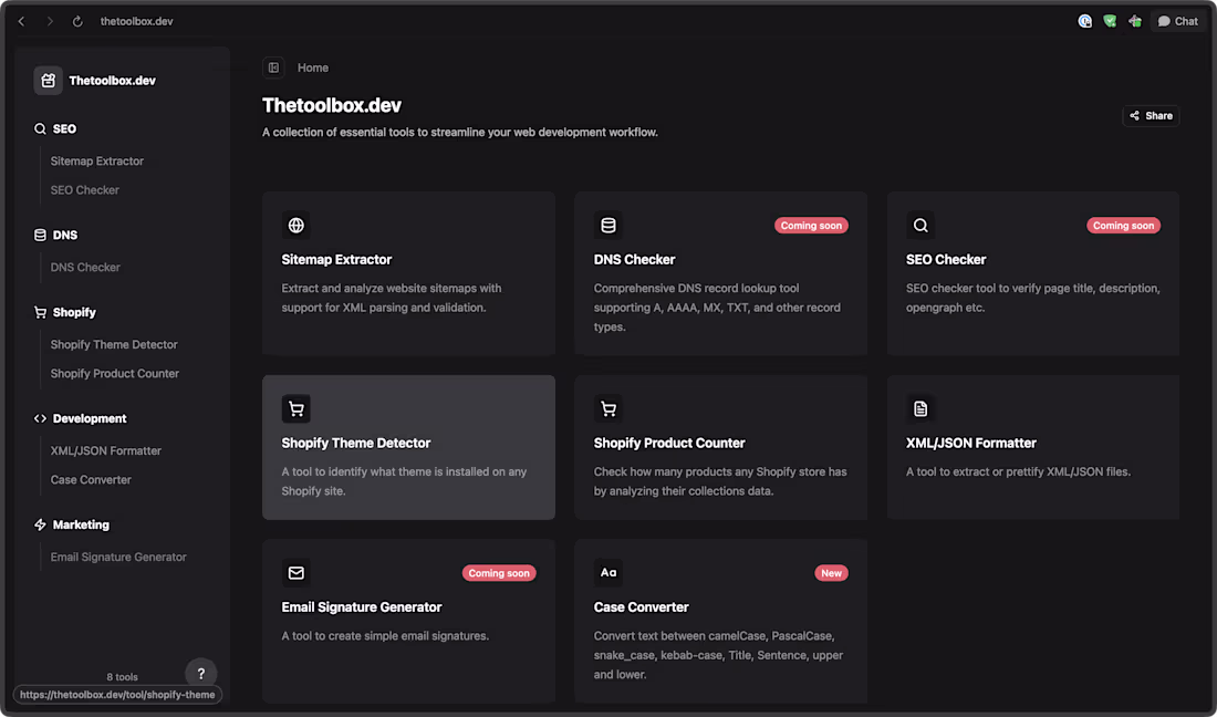 Cover image for Custom development toolbox website