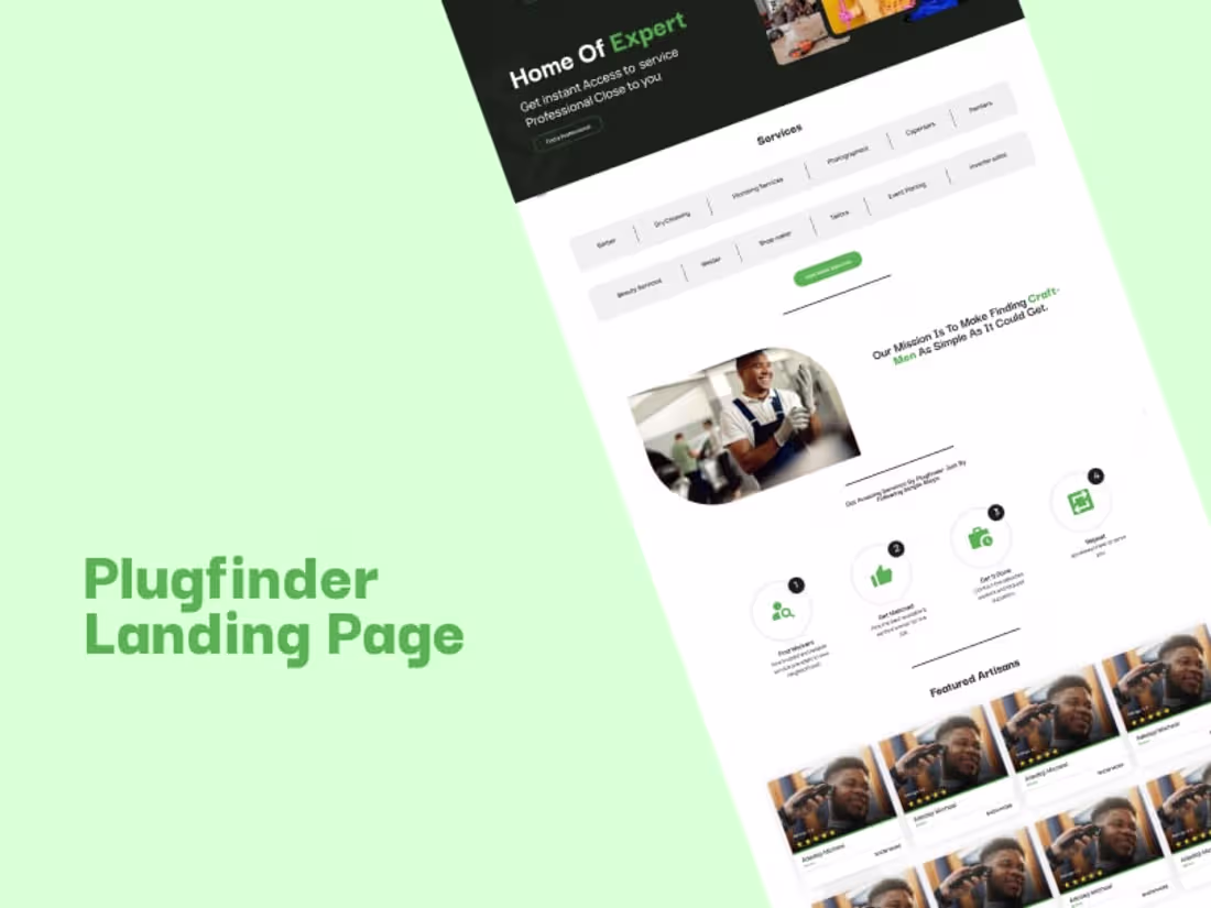 Cover image for PlugFinder UI/UX Landing Page
