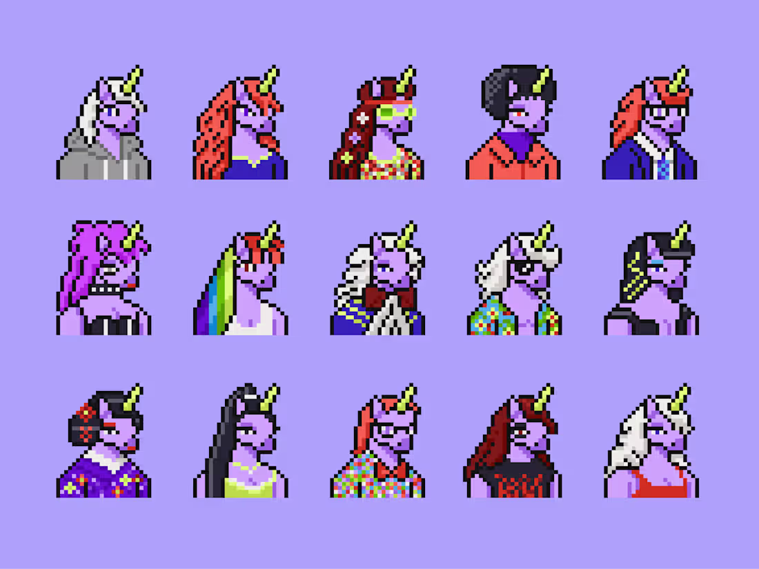 Cover image for Pixelated unicorn avatars 🦄