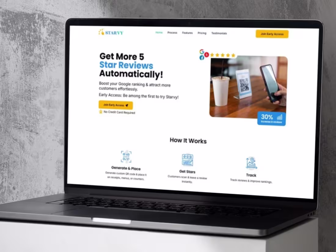 Cover image for Lead-Capturing Landing Page for GetStarvy