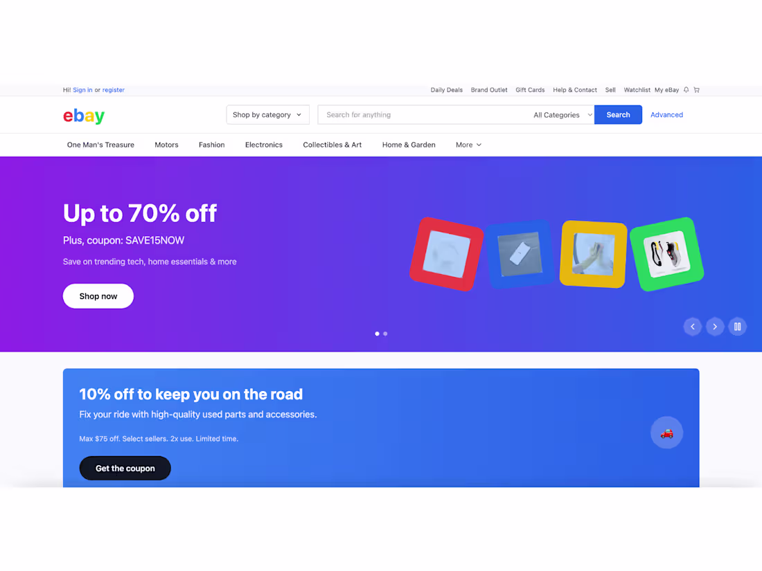 Cover image for eBay Clone Landing Page