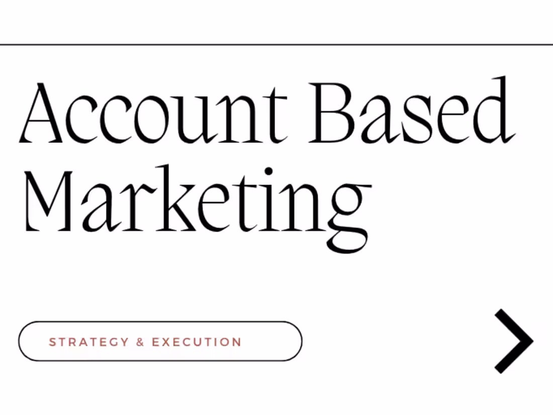 Cover image for Account Based Marketing
