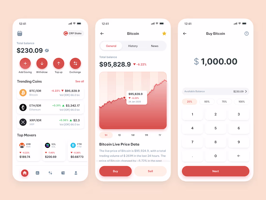 Cover image for Crypto mobile app exploration