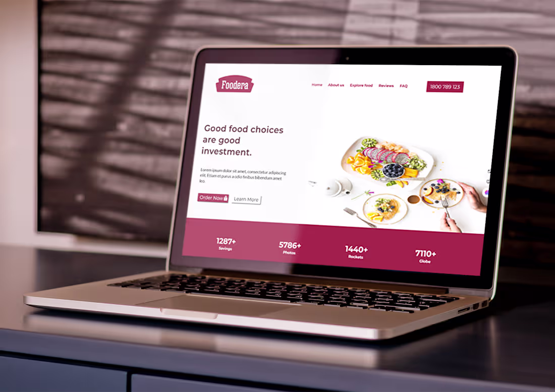 Cover image for Restaurant landing page