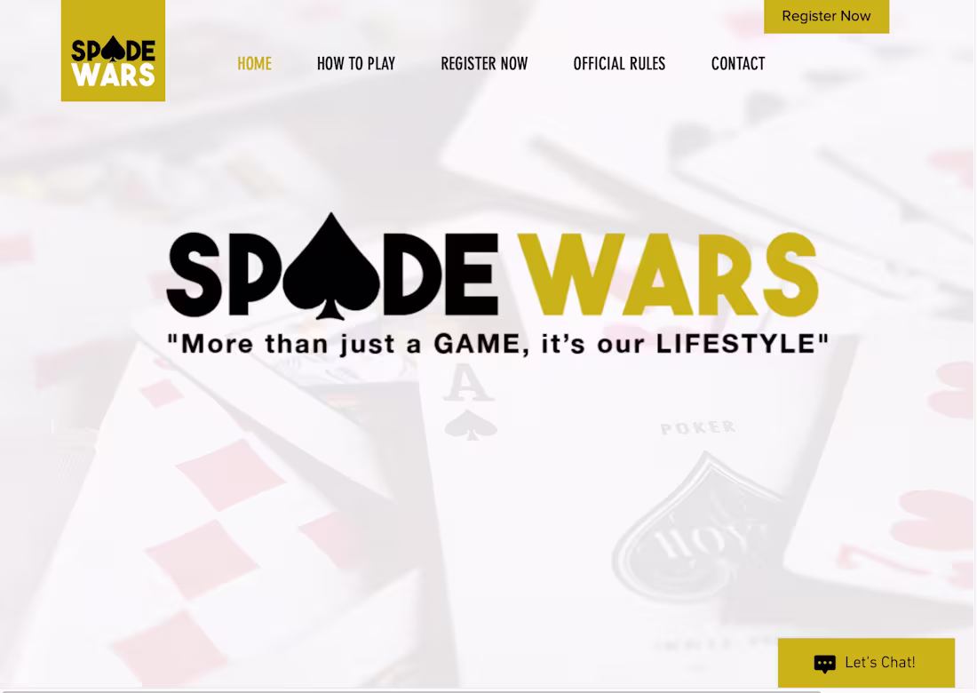 Cover image for Spade Wars: Web Design