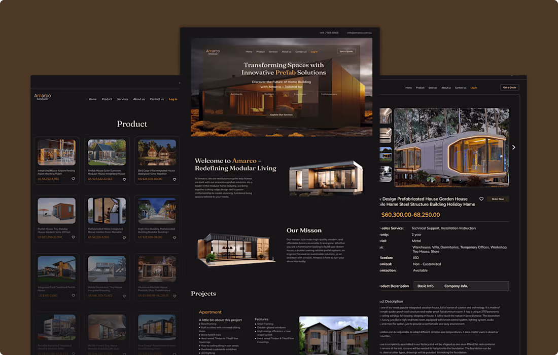 Cover image for Prefab house web design (1) | Images :: Behance
