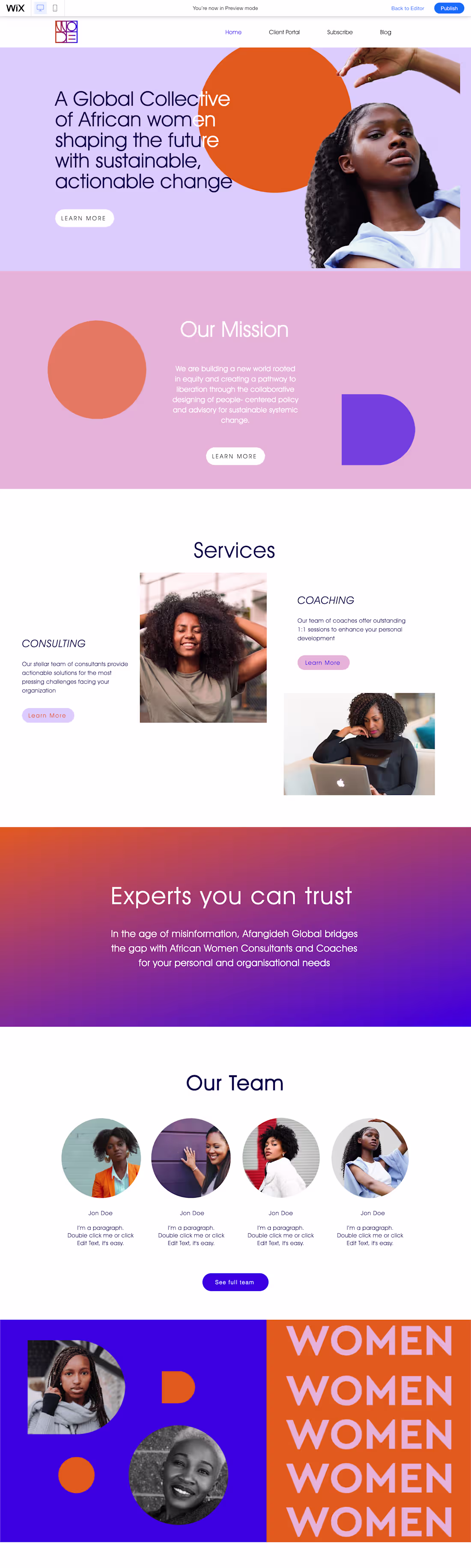 Cover image for Website Design exploration for a consulting company