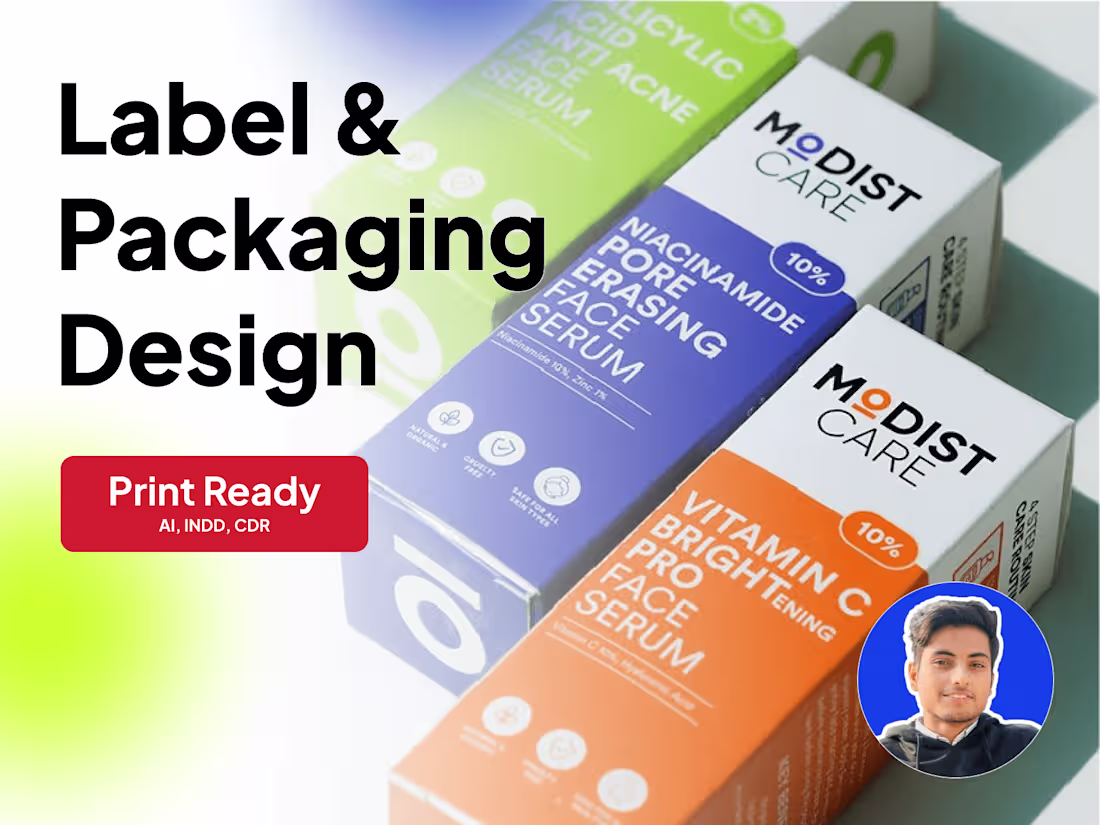 Cover image for  I will design Premium Label & Packaging for your product