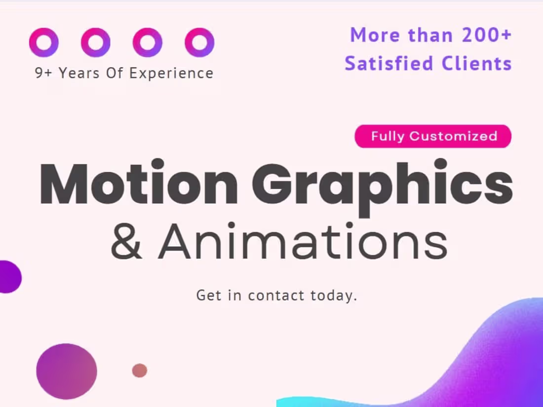 Cover image for Professional Motion Graphics & Animation to Elevate Your Brand