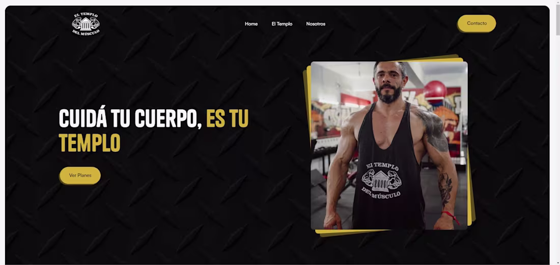 Cover image for Gym Website - El Templo del Músculo 💪🏛️