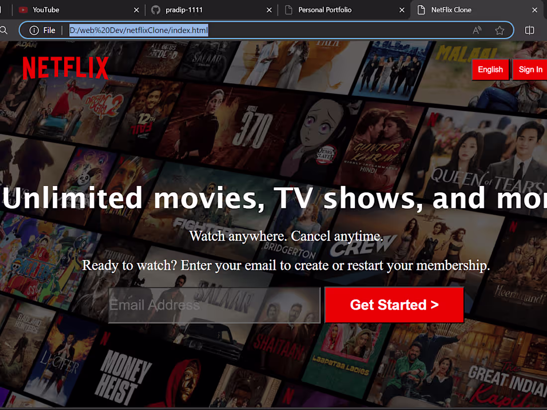 Cover image for Netflix Clone