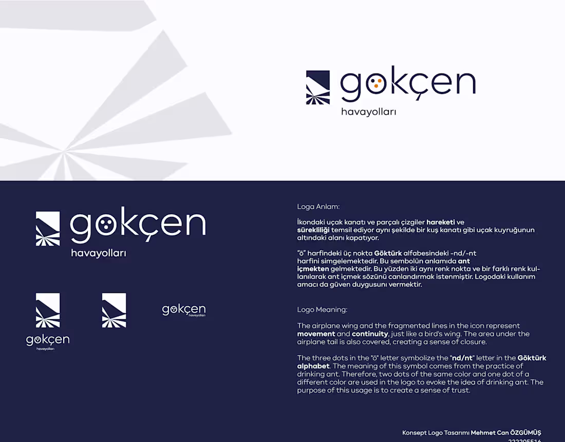 Cover image for GOKCEN AIRLINES LOGO POSTER AND PICTOGRAM DESIGN