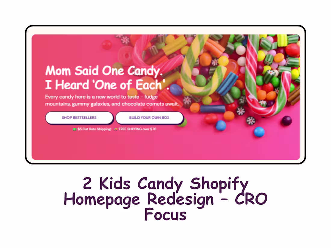 Cover image for CRO Sprint For 2 Kids Candy Store