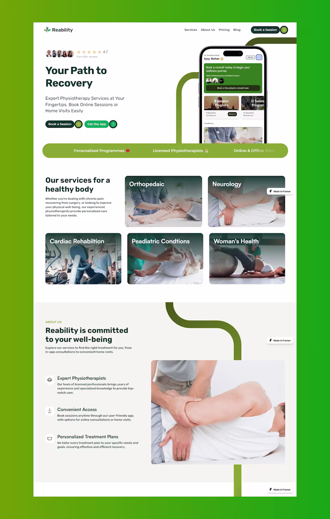 Cover image for ReabilityCare Landing Page