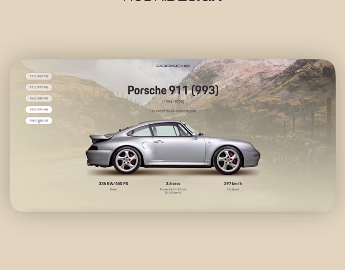 Cover image for Porsche Through History - Web Design Project