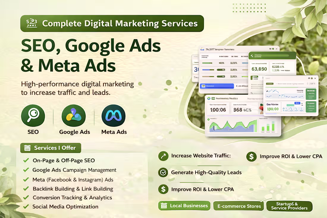 Cover image for ROI Digital Marketing Expert: SEO | Google Ads | Meta Ads