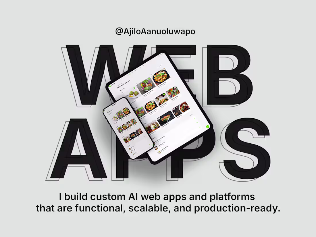 Cover image for Custom AI Web Apps & Platforms (No-Code)