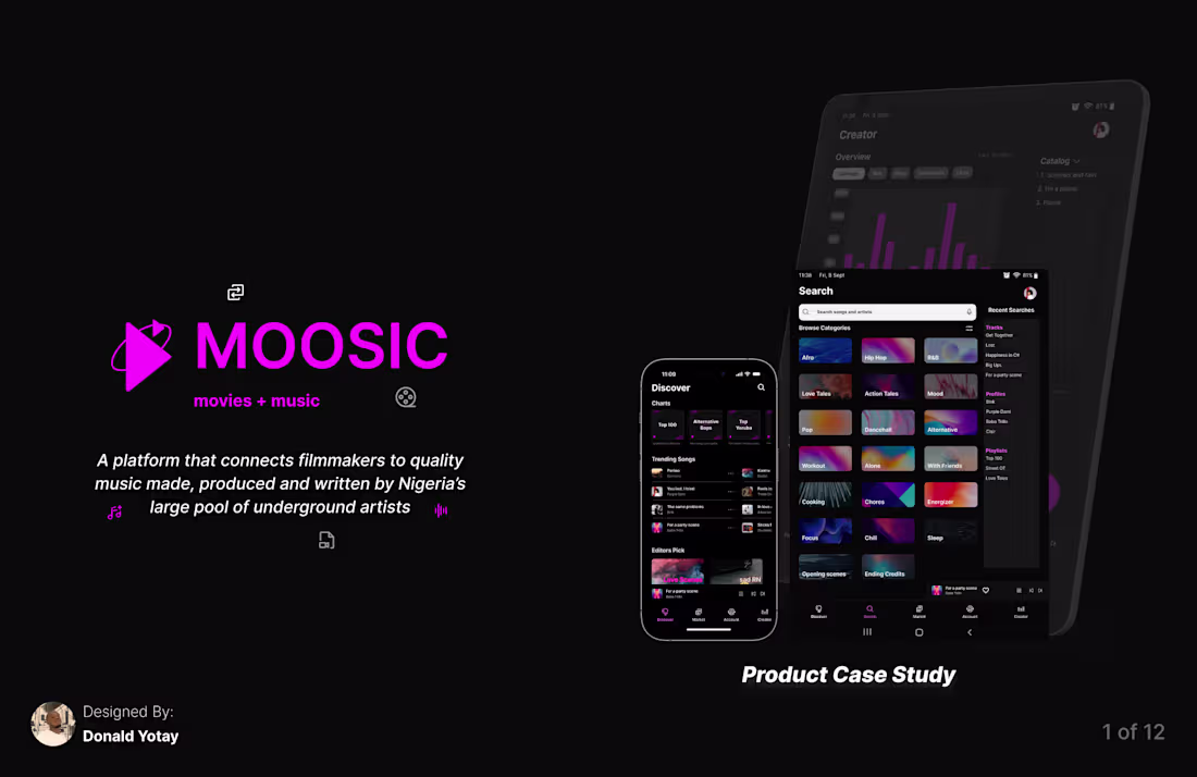 Cover image for Moosic - Mobile/Tablet App