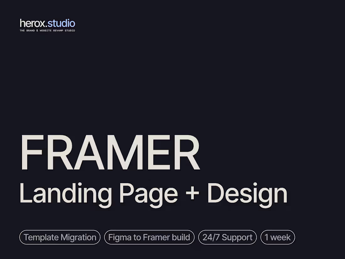 Cover image for Figma to Framer Website Development