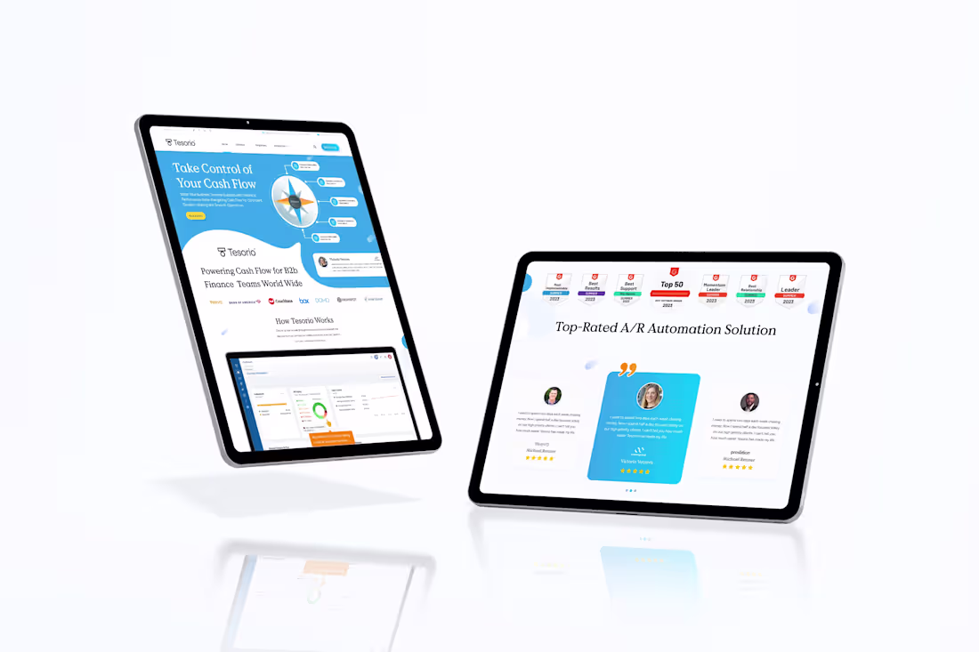 Cover image for Tesorio | Tech Company Landing Page UI Design