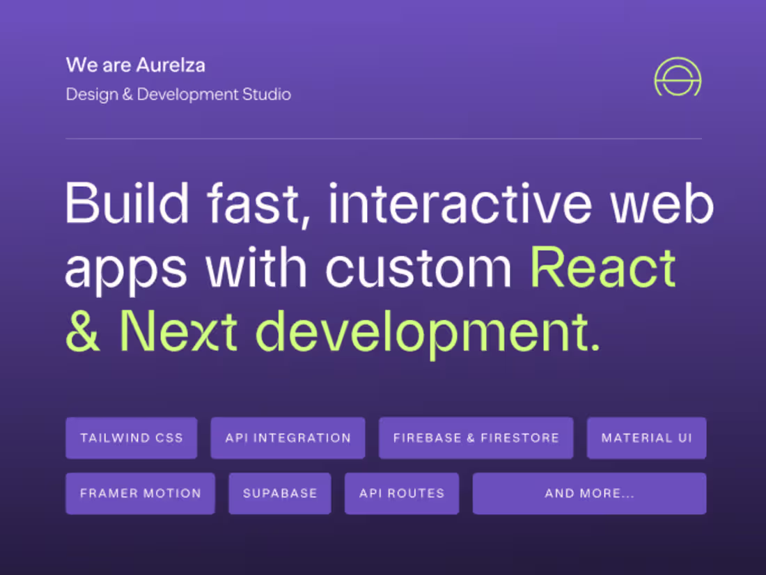 Cover image for React & Next.js Development