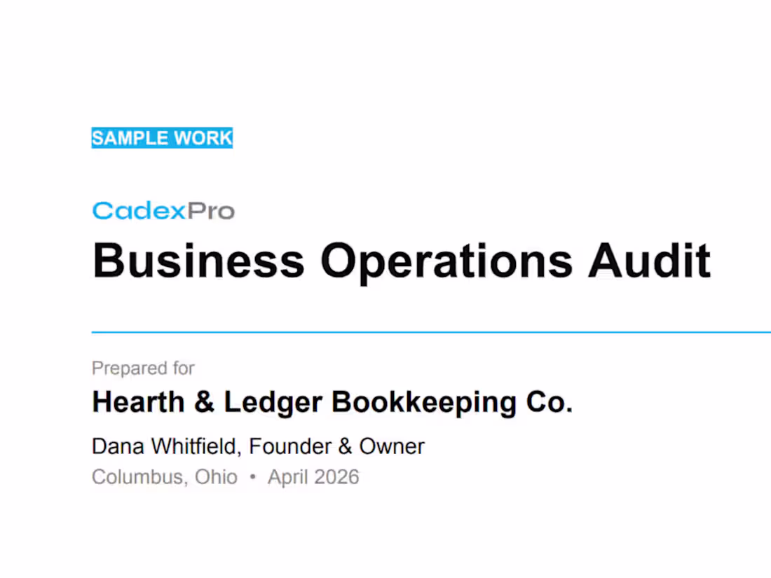 Cover image for Sample deliverable showing the full