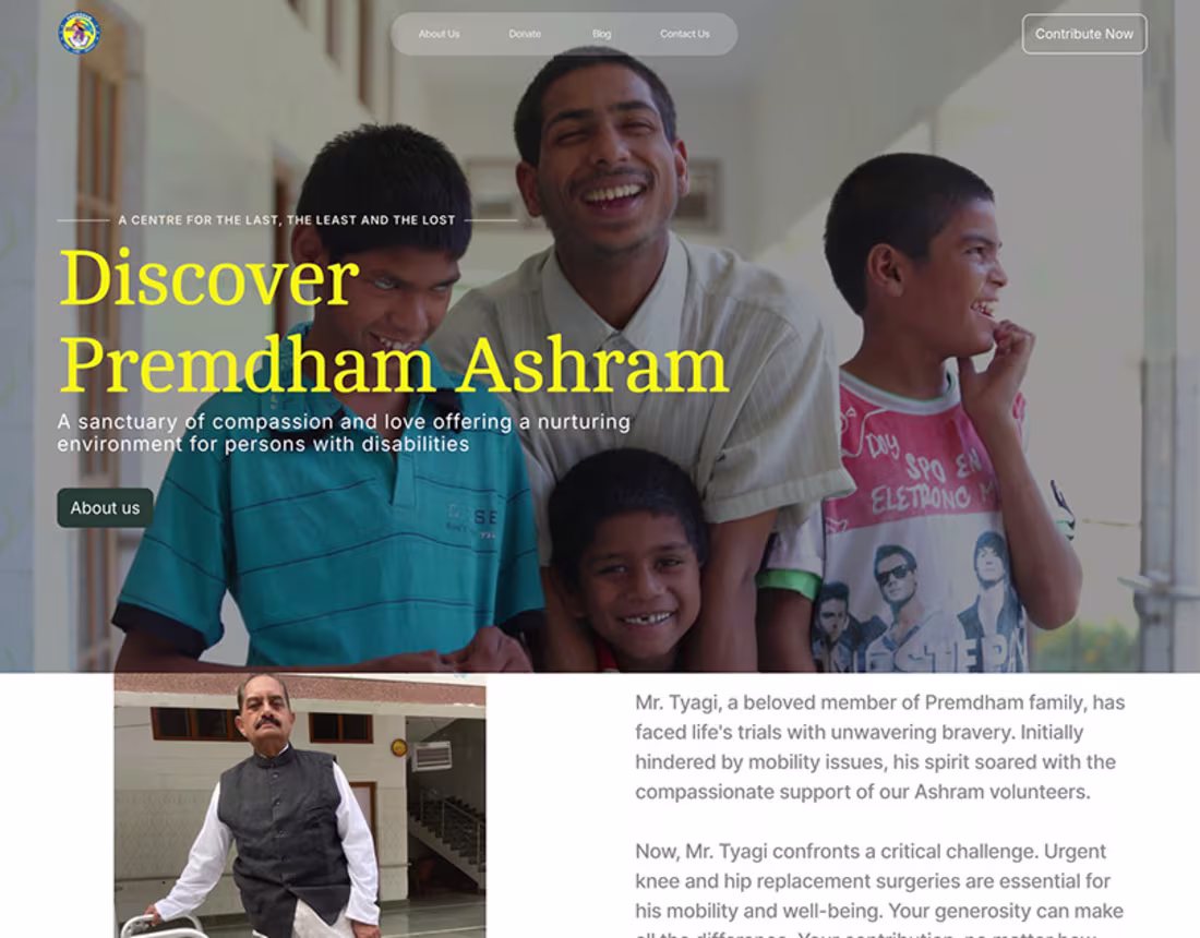 Cover image for Premdham Ashram | Website Design