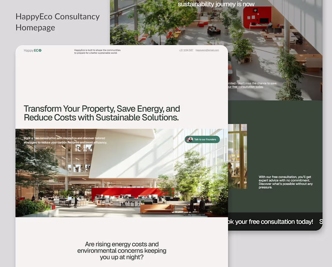 Cover image for HappyEco Consultancy Funnel Website