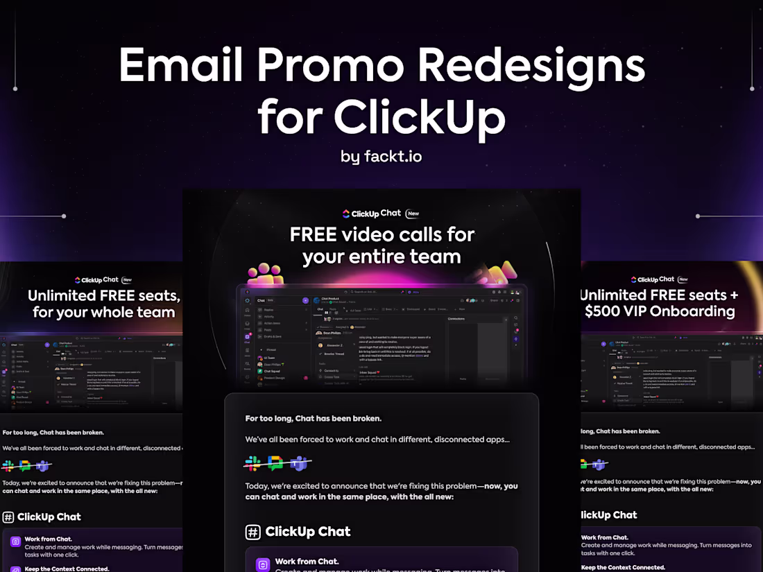 Cover image for ClickUp - UI/UX Design (2D Video Showcase)