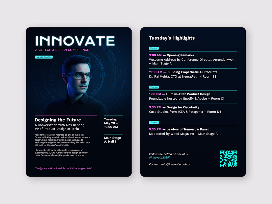 Cover image for Innovate 2025 Conference Spread Design