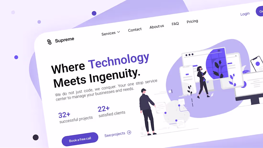 Cover image for Supreme Software Agency Landing Page