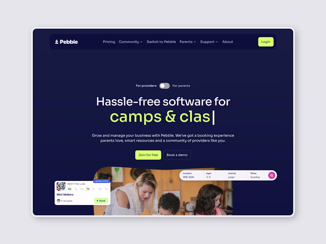 Cover image for Pebble - Framer website