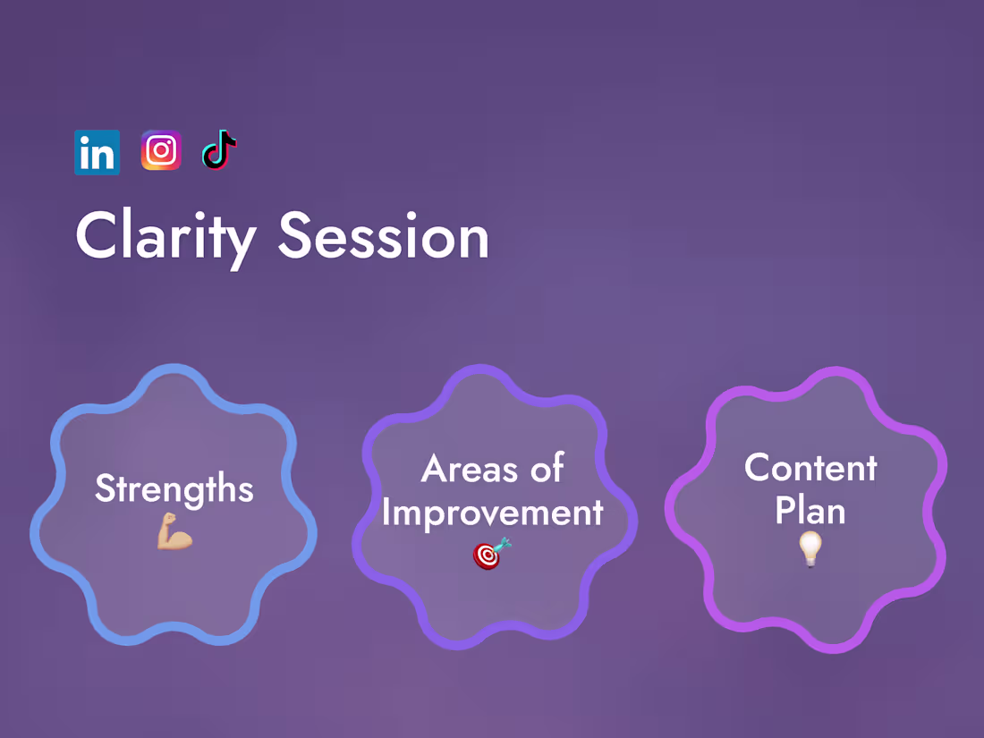 Cover image for Social Media Clarity Session: Optimize & Grow Your Influence