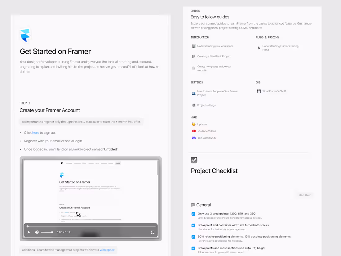 Cover image for GetStarted - Framer Starter Guide