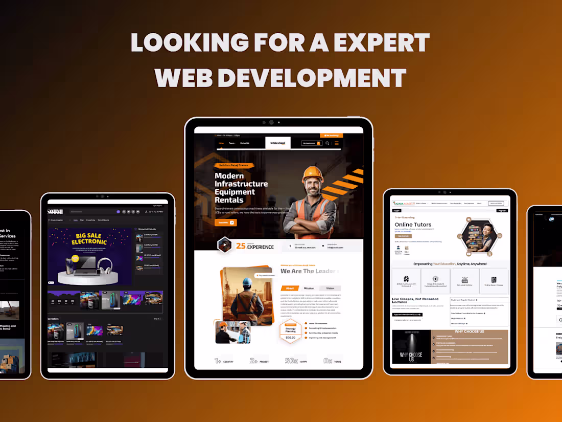 Cover image for WordPress Design & Development, Custom, eCommerce, Revamp