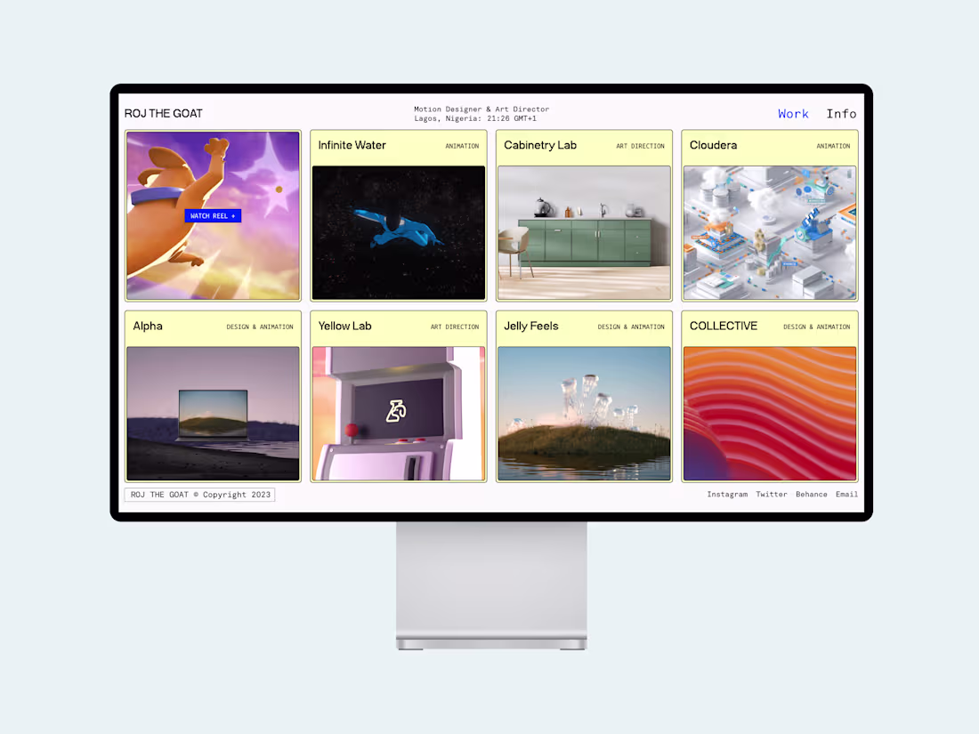 Cover image for ROJTHEGOAT Portfolio (Framer Development)