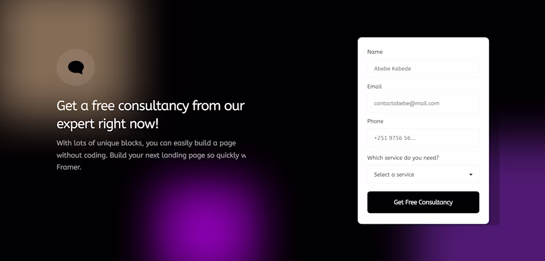 Cover image for CTA form section design at